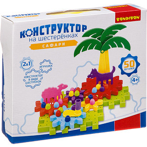 

Конструктор на шестеренках Bondibon ''САФАРИ'' 50 деталей (ВВ3295), "САФАРИ" 50 деталей (ВВ3295)