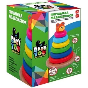 

Игрушка деревянная Bondibon Пирамида Мишка (ВВ1103), Пирамида Мишка (ВВ1103)