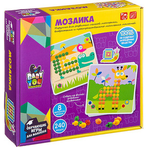 

Мозаика для малышей Bondibon 8 картинок-шаблонов, 240 фишек (ВВ2870), 8 картинок-шаблонов, 240 фишек (ВВ2870)