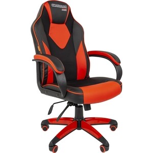 Офисное кресло Chairman game 17 экопремиум черный/красный офисное кресло chairman game 22 экопремиум серо оранжевый