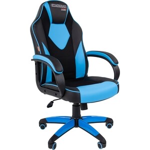 Офисное кресло Chairman game 17 экопремиум черный/голубой офисное кресло chairman game 22 экопремиум серо голубой