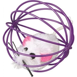 Игрушка TRIXIE Набор Мышь в проволочном шаре ф6 см*24шт для кошек (4115)