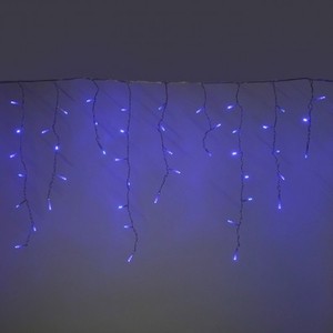 фото Light светодиодная бахрома с белым бликующим диодом 3,1x0,5м, прозр. пр. синий