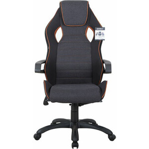Кресло компьютерное Brabix Techno Pro GM-003 ткань, черное/серое, вставки оранжевые 531813