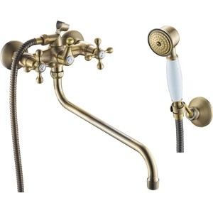 

Смеситель для ванны GROSS AQUA Retro Bronze бронза длинным изливом (7016012BRL - D06), Retro Bronze бронза длинным изливом (7016012BRL - D06)