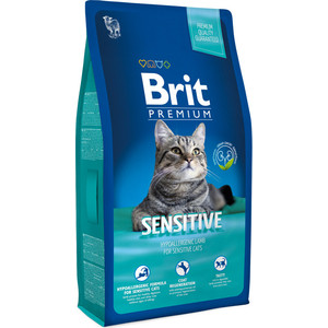 Сухой корм Brit Premium Cat Sensitive with Lamb с ягненком для кошек с чувствительным пищеварением 800г (513192) Premium Cat Sensitive with Lamb с ягненком для кошек с чувствительным пищеварением 800г (513192) - фото 1