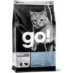 

Сухой корм GO! NATURAL Holistic Cat Sensitivity+ Shine Grain Free Pollock Recipe беззерновой с минтаем для котят и кошек 3,63кг (20977), NATURAL Holistic Cat Sensitivity+ Shine Grain Free Pollock Recipe беззерновой с минтаем для котят и кошек 3,63кг (2097