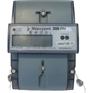 

Счетчик электрической энергии Инкотекс ''Меркурий'' 206 RN 1ф 5-60А 1.0/2.0 класс точности многотарифный оптопорт RS485 ЖКИ Моск. вр. (32575), "Меркурий" 206 RN 1ф 5-60А 1.0/2.0 класс точности многотарифный оптопорт RS485 ЖКИ Моск. вр. (32575)