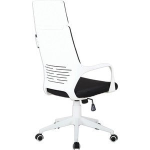 Кресло офисное Brabix Prime EX-515 пластик белый, ткань, черное (531812)