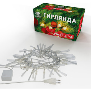 Neon-Night Гирлянда светодиодная Кисточки 48 LED БЕЛЫЕ 5 метров
