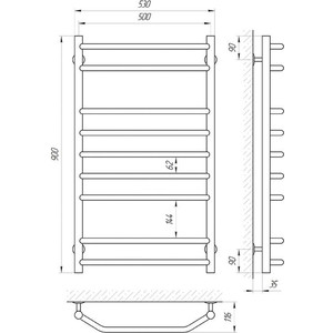 Полотенцесушитель электрический Laris Виктория П9 500x900 (73207241)