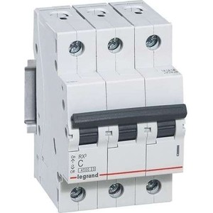 

Выключатель автоматический модульный Legrand 3п C 40А 4.5кА RX3 (419712), 3п C 40А 4.5кА RX3 (419712)