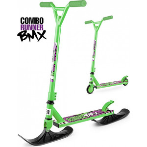Самокат-снегокат Small Rider с лыжами и колесами Combo Runner BMX (зеленый) (1642205)