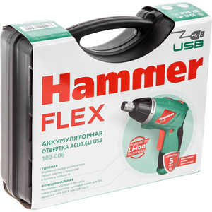 

Аккумуляторная отвертка Hammer ACD3,6Li USB, ACD3,6Li USB