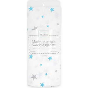 

Пеленка детская муслиновая Adam Stork Blue Stars, Blue Stars