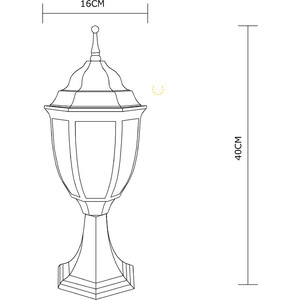 Наземный светильник Arte Lamp A3151FN-1BN