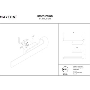 фото Бра maytoni c178wl-l12w