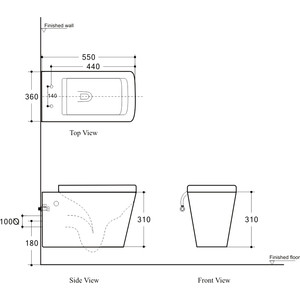 Унитаз подвесной безободковый Aquanet Tavr-W с тонким сиденьем микролифт (211920)