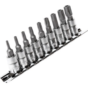 

Набор бит JTC TORX 1/4'' TS10H-TS50H, 9шт (JTC-3303), TORX 1/4" TS10H-TS50H, 9шт (JTC-3303)