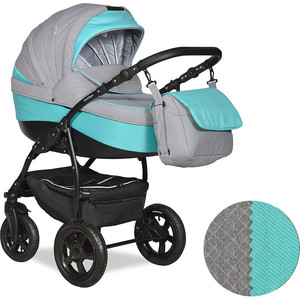 

Коляска 2 в 1 Indigo CAMILA 18 Ca 44 (серый+бирюзовый), CAMILA 18 Ca 44 (серый+бирюзовый)