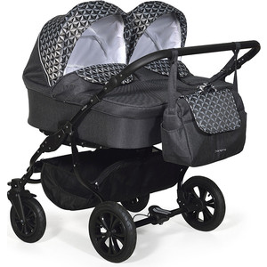 

Коляска для двойни Indigo CHARLOTTE 18 DUO Ch 38 (черный+черный узор), CHARLOTTE 18 DUO Ch 38 (черный+черный узор)