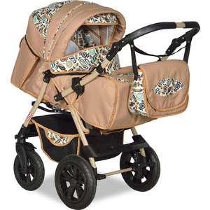 

Коляска трансформер Indigo GOLF PCO Go 06 (бежевый+бирюзовый узор), GOLF PCO Go 06 (бежевый+бирюзовый узор)