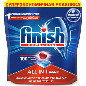 фото Таблетки для посудомоечной машины (пмм) finish all in1 max 100 шт