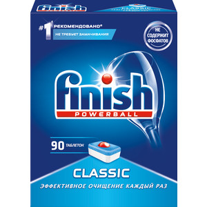

Таблетки для посудомоечной машины (ПММ) Finish CLASSIC 90 шт, CLASSIC 90 шт