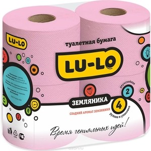 

Туалетная бумага LА CHISTA Земляника 2 слоя 4 рулона, Земляника 2 слоя 4 рулона