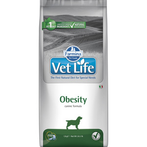 

Сухой корм Farmina Vet Life Obesity Canin диета при ожирении для собак 12кг, Vet Life Obesity Canin диета при ожирении для собак 12кг