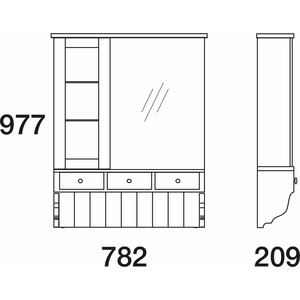 фото Зеркало-шкаф edelform дижон 78,2x97,7 белый (2-264-032-s)