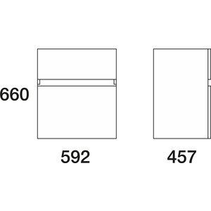 фото Тумба с раковиной edelform амата 60,9x47 белая (35641, qdr60slwb01)