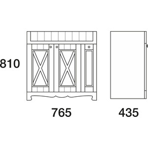 фото Тумба с раковиной edelform дижон 81x45,3 белая (36000, 34715)