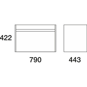 фото Тумба с раковиной edelform карино 80x45 черный эбони (1-748-43-pr80, 10.010.00800.001)