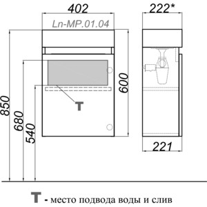 Мебель для ванной Aqwella Леон-МР 40x22 белый