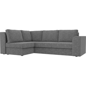 фото Угловой диван лига диванов пауэр рогожка серый левый угол