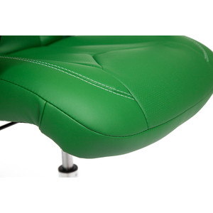 Кресло TetChair BOSS люкс (хром), кож/зам, зеленый/зеленый перфорированный, 36-001/36-001/06