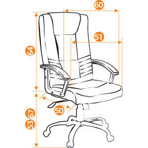 фото Кресло tetchair maxima хром, кож/зам, черный, 36-6