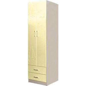 Шкаф для одежды Олимп Лего - 3 дуб линдберг/ПВХ кремовый металлик