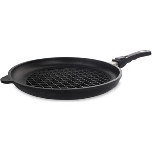 фото Сковорода-гриль для мангала amt gastroguss 32см frying pans (amt432bbq-r)