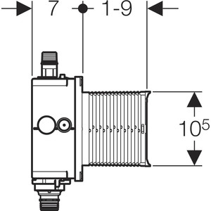 Блок управления смывом Geberit с механизмом, для приводов смыва писсуара HyTouch/HyTronic (116.004.00.1) с механизмом, для приводов смыва писсуара HyTouch/HyTronic (116.004.00.1) - фото 3