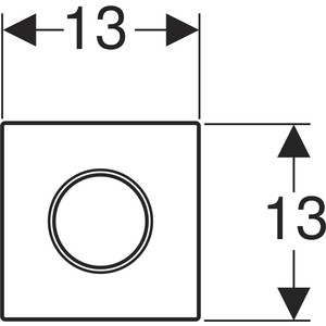 Привод смыва Geberit HyTouch Sigma 10 пневматический, для писсуара, матовый хром/хром (116.015.KN.1) HyTouch Sigma 10 пневматический, для писсуара, матовый хром/хром (116.015.KN.1) - фото 2