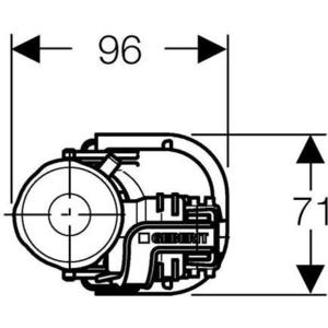 Впускной клапан для бачка Geberit Impuls 360 подвод воды снизу 1/2 (281.208.00.1)
