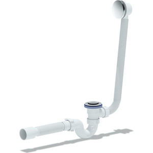 Слив-перелив для ванны АНИ пласт прямоточный Клик-клак с гибкой трубой (сетка) (EC155S) регулируемый слив перелив для ванны ани пласт