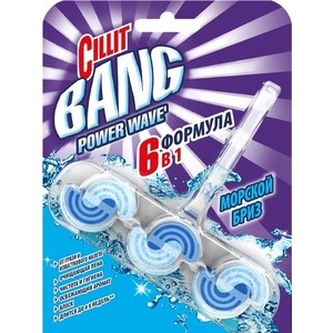 

Туалетный блок Cillit BANG Морской бриз Power Waves, 39 г, BANG Морской бриз Power Waves, 39 г